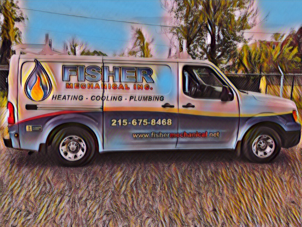 Fisher Mechanical Plumbing Heating and Air Conditioning Service Truck